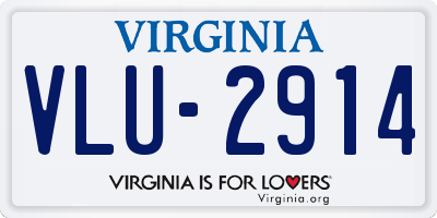 VA license plate VLU2914