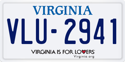 VA license plate VLU2941