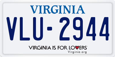 VA license plate VLU2944