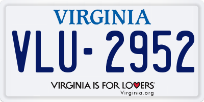 VA license plate VLU2952