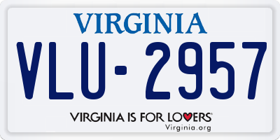 VA license plate VLU2957