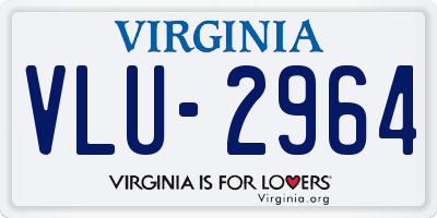 VA license plate VLU2964