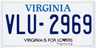 VA license plate VLU2969