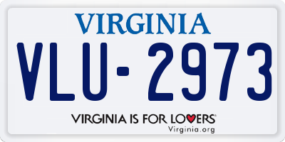 VA license plate VLU2973