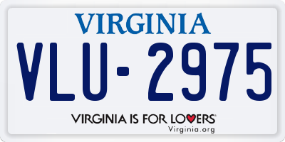VA license plate VLU2975