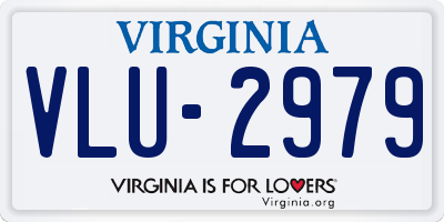 VA license plate VLU2979