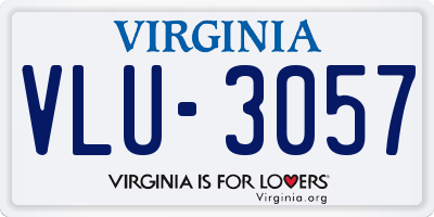 VA license plate VLU3057