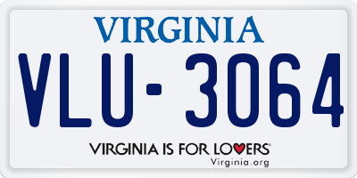 VA license plate VLU3064