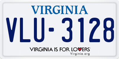VA license plate VLU3128