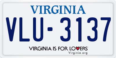 VA license plate VLU3137