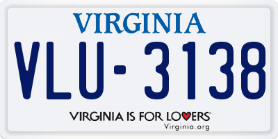 VA license plate VLU3138