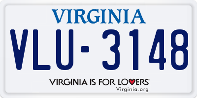 VA license plate VLU3148