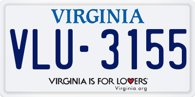 VA license plate VLU3155