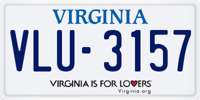 VA license plate VLU3157