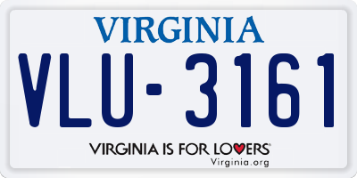 VA license plate VLU3161
