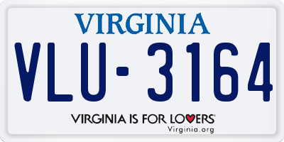 VA license plate VLU3164