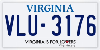 VA license plate VLU3176