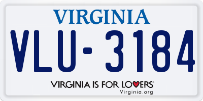 VA license plate VLU3184