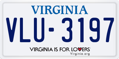 VA license plate VLU3197