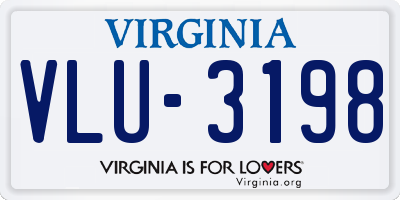 VA license plate VLU3198