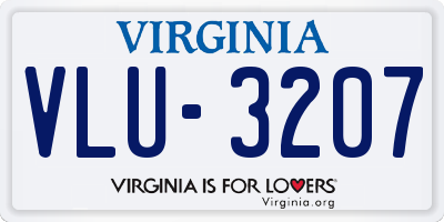 VA license plate VLU3207