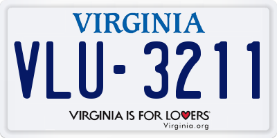 VA license plate VLU3211