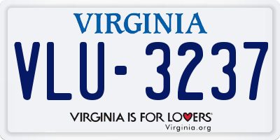 VA license plate VLU3237
