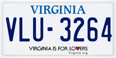 VA license plate VLU3264