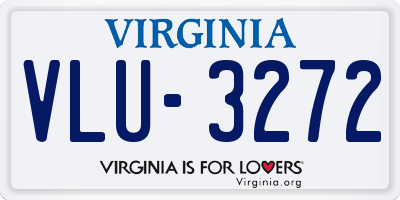 VA license plate VLU3272