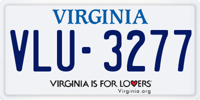 VA license plate VLU3277