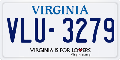 VA license plate VLU3279