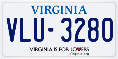 VA license plate VLU3280