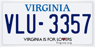 VA license plate VLU3357