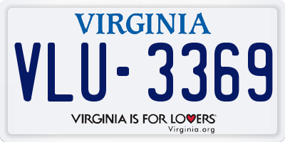 VA license plate VLU3369