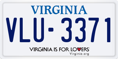VA license plate VLU3371