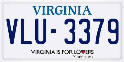 VA license plate VLU3379