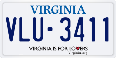 VA license plate VLU3411