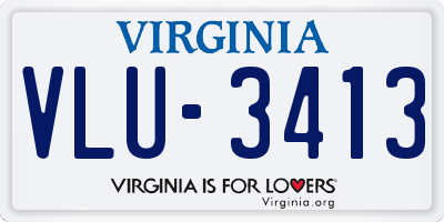VA license plate VLU3413