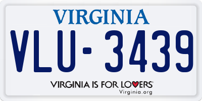 VA license plate VLU3439