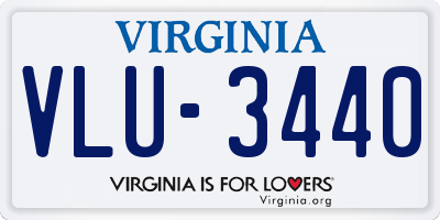 VA license plate VLU3440