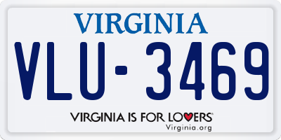 VA license plate VLU3469