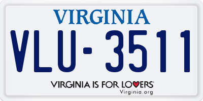 VA license plate VLU3511
