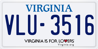 VA license plate VLU3516