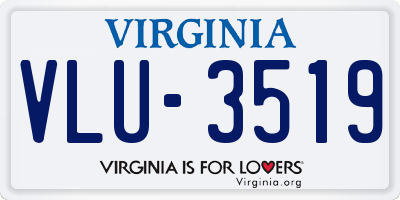 VA license plate VLU3519