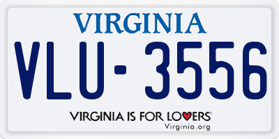 VA license plate VLU3556