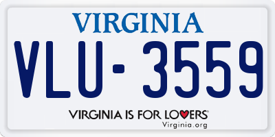 VA license plate VLU3559