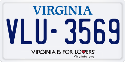 VA license plate VLU3569