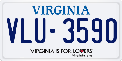 VA license plate VLU3590