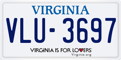 VA license plate VLU3697