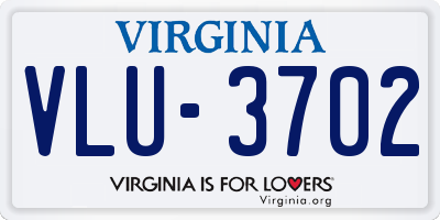 VA license plate VLU3702